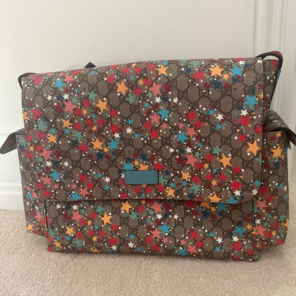Gucci limited edition star print diaper bag